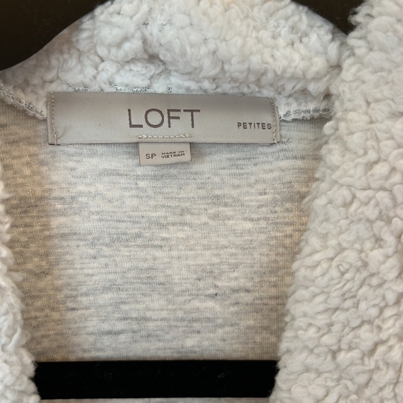 LOFT White Teddy Sherpa Jacket - Picture 4 of 5